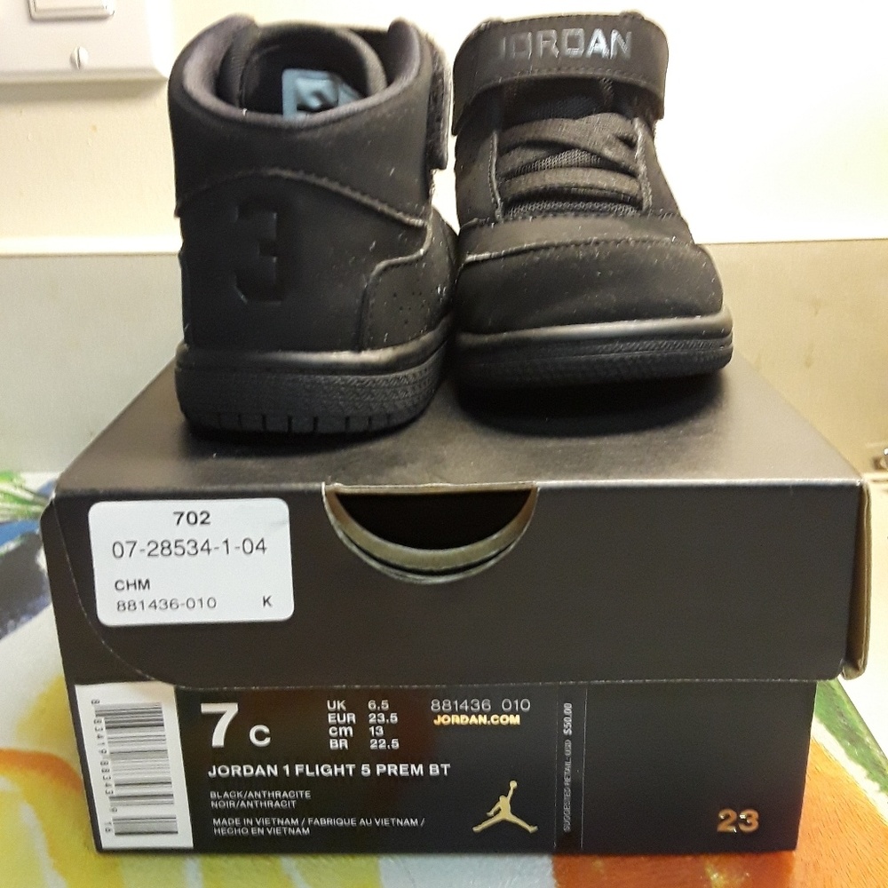 Jordans23 size 7. Toddler